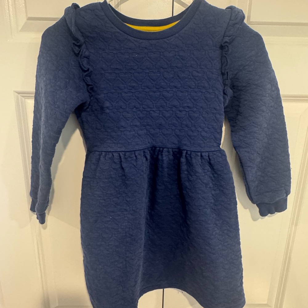Mini Boden Quilted Blue Kids Dress